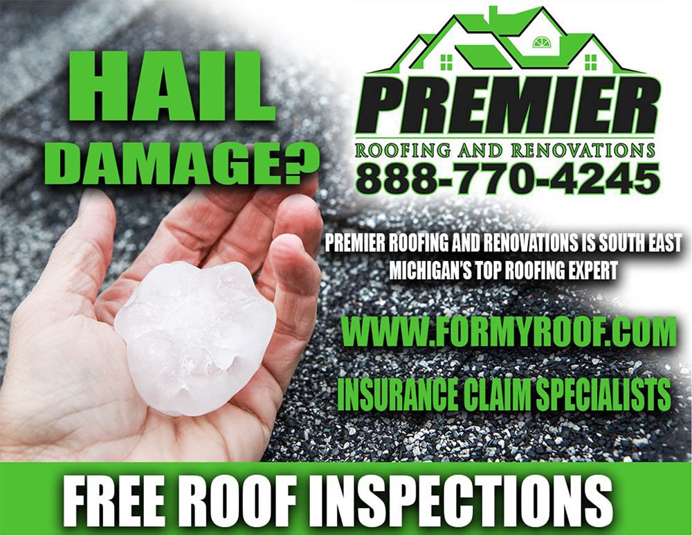 Roof Hail Damage in Michigan AD