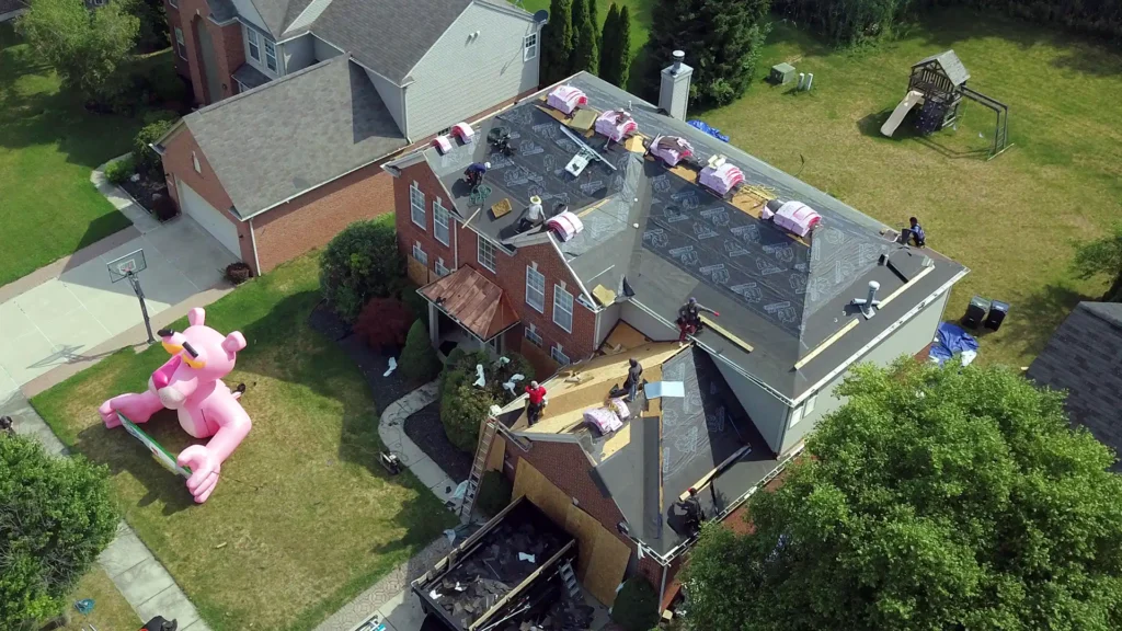 New roof install in Macomb County Michigan.